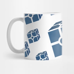 Blue metallic cubes Mug